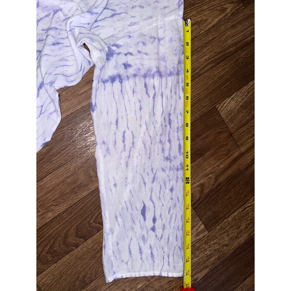 XL Tie Dye Tunic Top 3/4 Sleeve V‎ Neck Cotton Boho Bohemian Casual - Picture 3 of 7